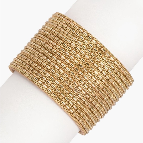 NWT Rock n Roll Chain w/Leather Cuff Bracelet - Picture 2 of 4